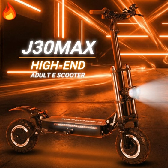 High-End Electric Scooter for Adults – 6000W Dual Motor, 11" Off-Road Tires, Quick Fold Design