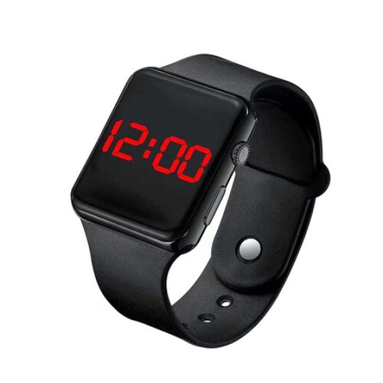 LED Touch Digital Watch – Unisex Square Sports Watch