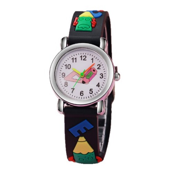 Kids Cartoon Watch – Colorful Silicone Quartz Watch