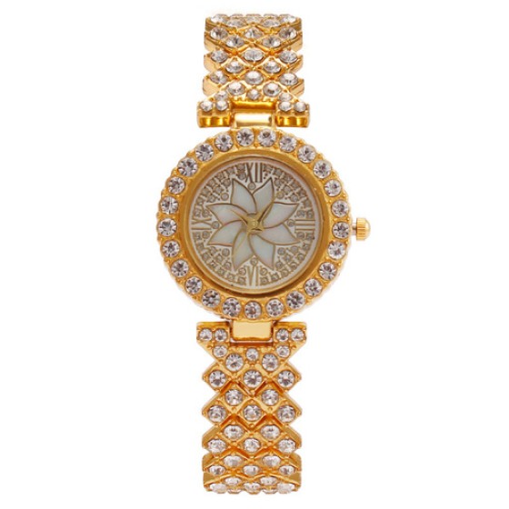 Fashion Crystal Flower Women’s Watch – Quartz Bracelet Watch